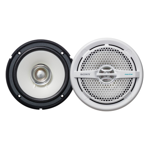 Open Box Sony XSMP1611 6.5" Dual-Cone 65 Watts RMS IPx5 1-Way Marine Speakers (White)