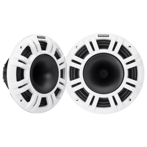 Used Kicker 48KMXL84 8" 2Way Marine Horn Loaded Compression Driver Coaxial Speakers