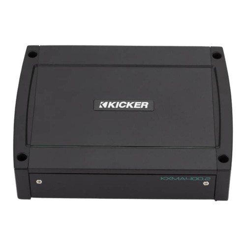 Used Kicker 48KXMA4002 2 Channel Full-Range Class D Marine Amplifier w/ 400 Watt Peak