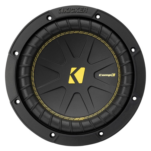 Used Kicker 50CWCD84 CompC 8" Subwoofer 400 Watts Peak Ribbed Polyurethane Surround