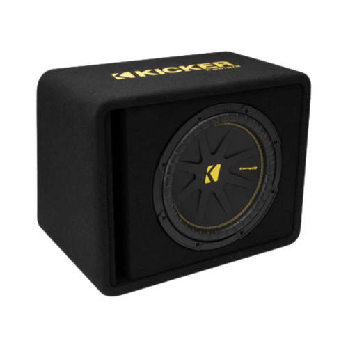 Used Kicker 50VCWC122 CompC Single 2-Ohm Terminal 12" Loaded Subwoofer Enclosure