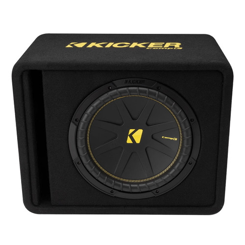 Used Kicker 50VCWC122 CompC Single 2-Ohm Terminal 12" Loaded Subwoofer Enclosure