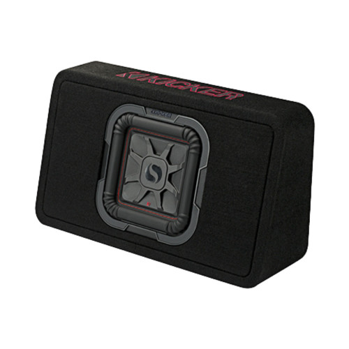 Used Kicker 46TL7T82 8" Single 2-Ohm Terminal Subwoofer Enclosure w/ Rounded Corners