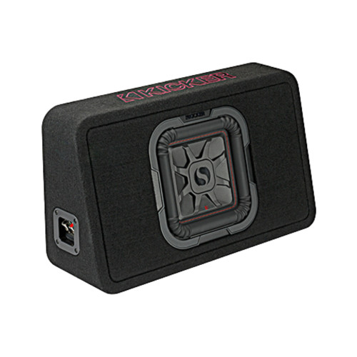New, Open Box Kicker 46TL7T82 8" Single 2-Ohm Terminal Subwoofer Enclosure w/ Rounded Corners