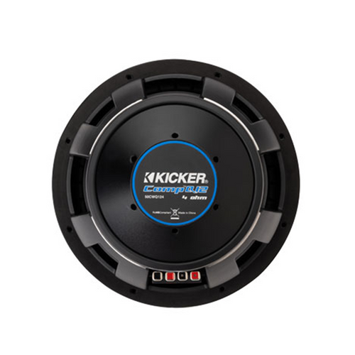 New, Open Box Kicker 51CWQ124 12-Inch CompQ Series 1000 Watts Dual Voice Coil 4 Ohm Subwoofer