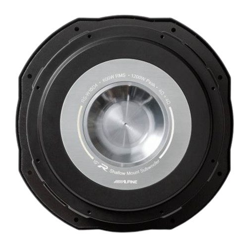 Used Alpine R-Series RS-W10D4 10" Shallow Mount Subwoofer w Dual 4-Ohm Voice Coils