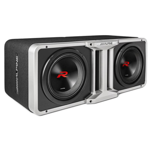 Open Box Alpine S-Series R2-SB10V Pre-Loaded 10" Ported Subwoofer Enclosure w/ 750W RMS
