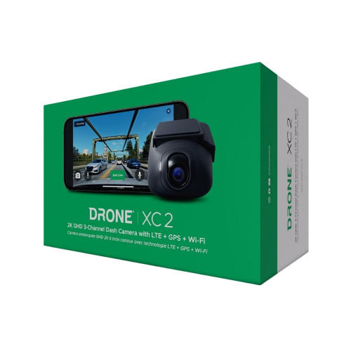 DroneMobile XC2-LTE 2K QHD 1440p LTE GPS Dash Camera with 3-Channel Recording