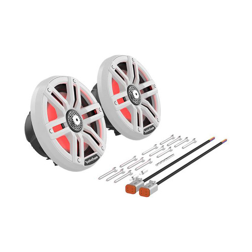 OPEN BOX Rockford Fosgate M2-65 6.5" Color Optix Marine 2 Way Speakers (White)