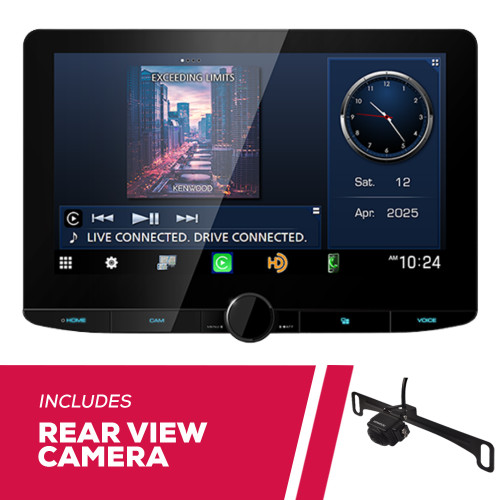 Kenwood DMX1038S 10.1" Multimedia Receiver with CMOS-740HDLP Rear View Camera