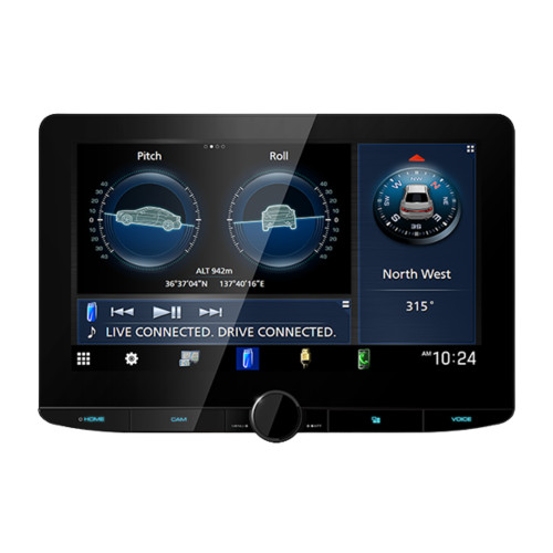 Kenwood DMX1038S 10.1" Multimedia Receiver with CMOS-740HDLP Rear View Camera
