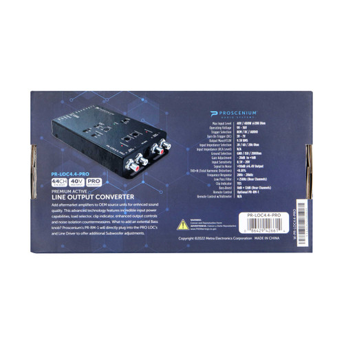 Proscenium PR-LOC4.4-PRO 4-Channel Active Line Output Converter with Bass Boost and 40V Input