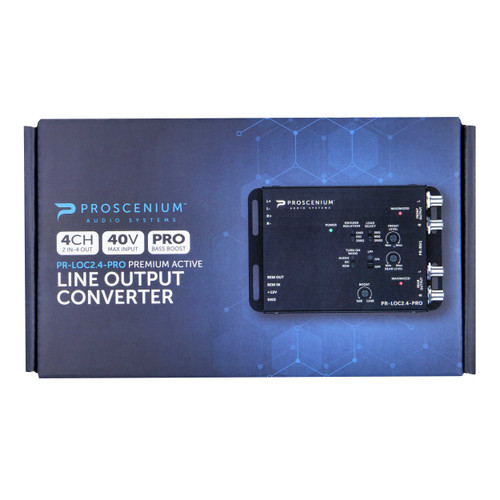 Proscenium PR-LOC2.4-PRO 2 In/4 Out Active Line Output Converter with Bass Boost and 40V Input