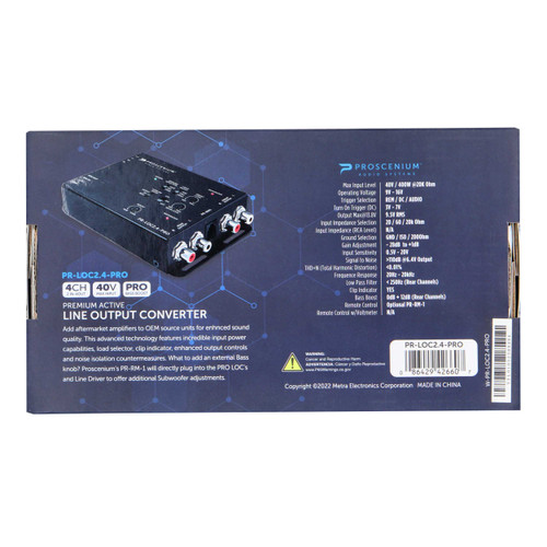 Proscenium PR-LOC2.4-PRO 2 In/4 Out Active Line Output Converter with Bass Boost and 40V Input