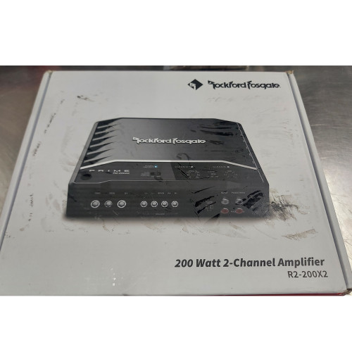 OPEN BOX Rockford Fosgate R2-200X2 Prime Class D 2-Channel 200W Car Amplifier