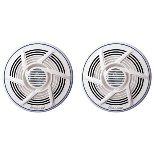 Used Pioneer TS-MR1600 6-1/2" 2-Way 100W Max Power Dual Cone Marine Coaxial Speakers