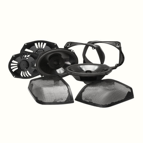 Used Rockford Fosgate TMS69BL14 Saddlebag Kit for 2014+ Harley-Davidson Models