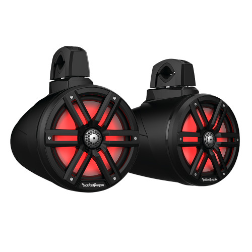 Used Rockford Fosgate M2WL-8B 8" M2 Series 2-Way Marine Tower Speakers (Black)
