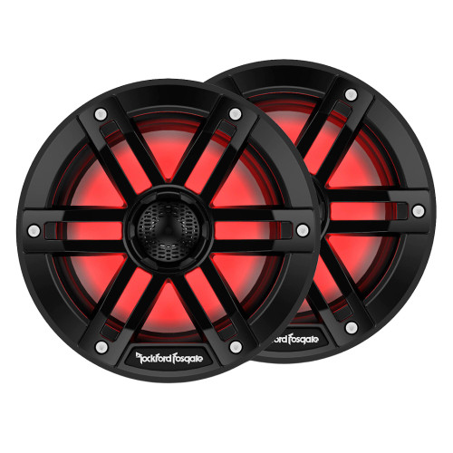 New, Open Box Rockford Fosgate M1-65B M1 Series 6.5" Color-Optix Marine Speakers (Black)
