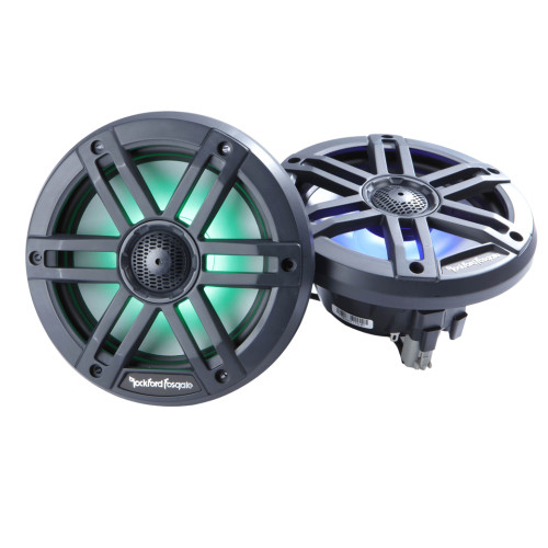 New, Open Box Rockford Fosgate M1-65B M1 Series 6.5" Color-Optix Marine Speakers (Black)