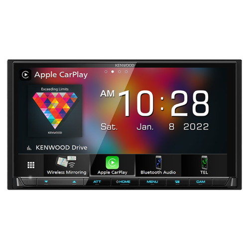 Open Box Kenwood DMX9708S 6.95" Digital Multimedia w/ Apple CarPlay/Android Auto
