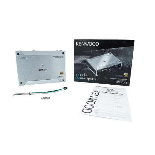 Open Box Kenwood Excelon XM302-4 Class D 300W RMS 4-Channel Powersports/Marine Amplifier
