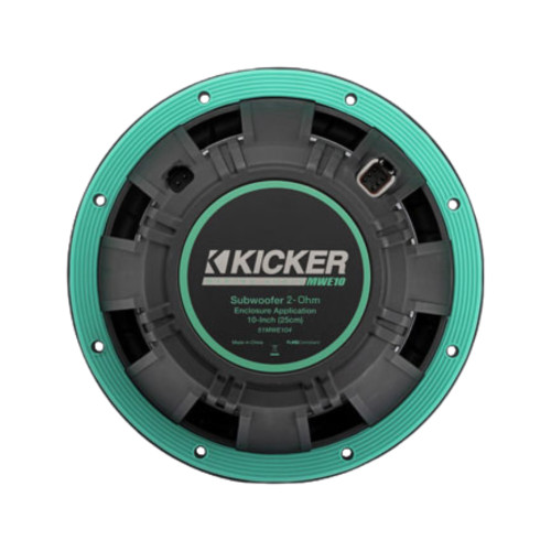 Open Box Kicker 51MWE102 10" SVC 2-Ohm 400W RMS Marine Component Subwoofer