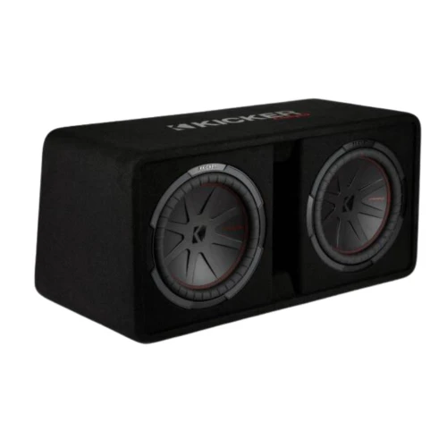 Used Kicker 48DCWR122 Dual 12" Ported Enclosure CompR Subwoofers with 2000 Watt Peak