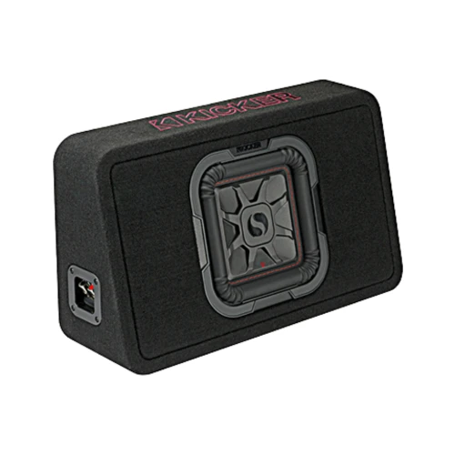 Used Kicker 46TL7T82 8" Single 2-Ohm Terminal Subwoofer Enclosure w/ Rounded Corners