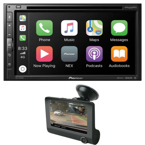 Pioneer AVH-2550NEX 6.8" CD/DVD Car Receiver + FREE Scosche Dual Front/Rear HD Dash Cam Bundle