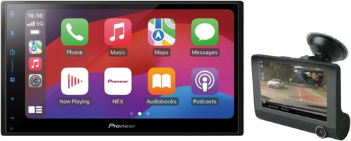 Pioneer DMH-W3000NEX 6.8" wireless CarPlay/Android Auto Car Receiver + FREE Scosche Dual Front/Rear HD Dash Cam Bundle