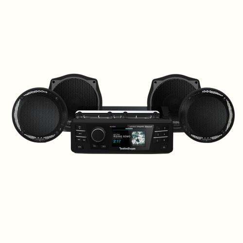 Rockford Fosgate HD9813SGU-STAGE1 Source Unit and 4-Speaker Audio Kit