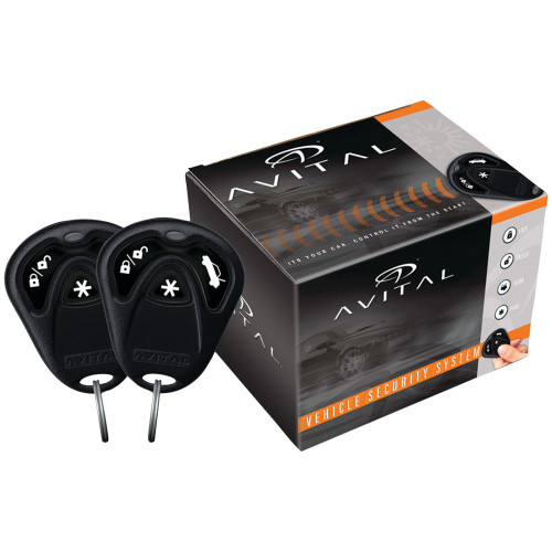 Avital 3100L Security System 1-Way With 2 Remotes & Siren