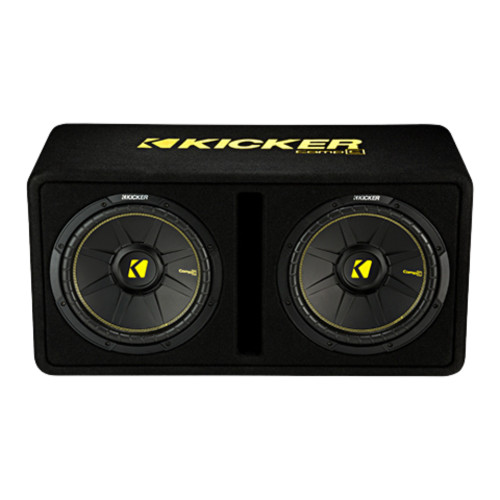 Kicker 44DCWC122 Single 2-Ohm CompC Dual 12-Inch Subwoofer Enclosure