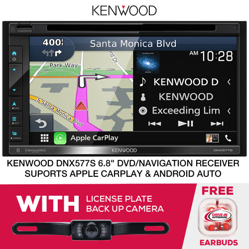 Kenwood DNX577S 6.8" DVD Navigation CarPlay & License Plate Cam