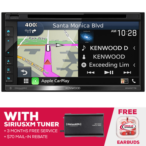 Kenwood DNX577S 6.8" DVD Navigation CarPlay & SiriusXM Tuner