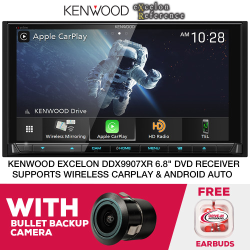 Kenwood eXcelon DDX9907XR 6.8" DVD Carplay & Bullet Backup Camera Kenwood eXcelon DDX9907XR 6.8" DVD Carplay & Bullet Backup Camera
