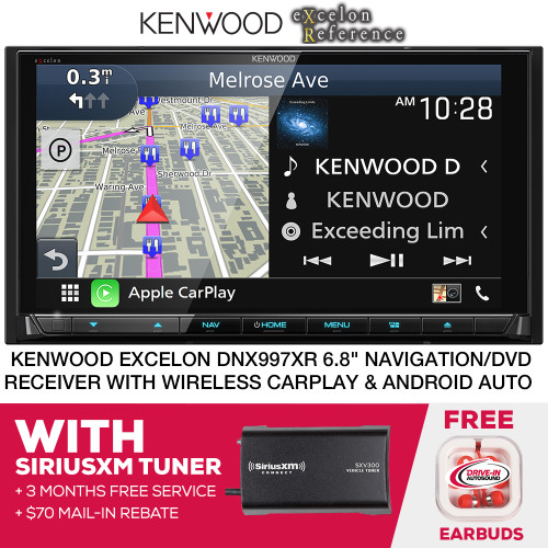 Kenwood eXcelon DNX997XR 6.8" DVD Navigation & SiriusXM Tuner Kenwood eXcelon DNX997XR 6.8" DVD Navigation & SiriusXM Tuner