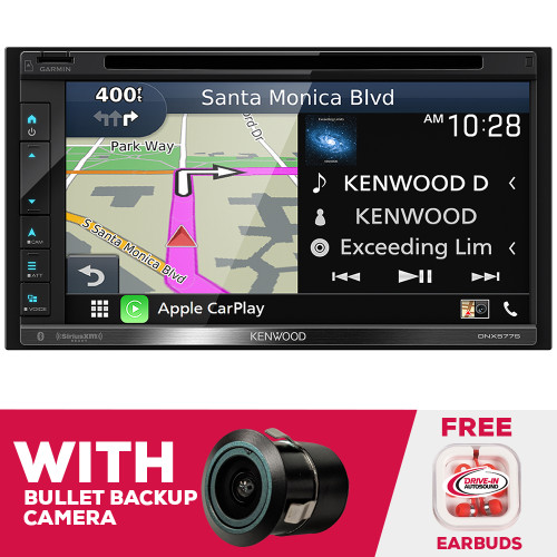 Kenwood DNX577S 6.8" DVD Navigation CarPlay & Bullet Backup Cam