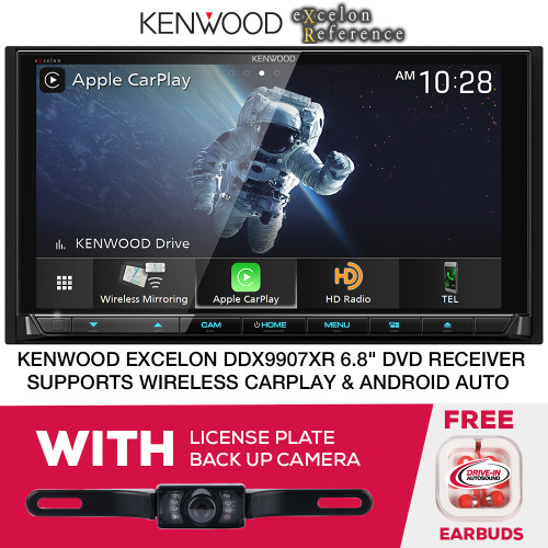 Kenwood eXcelon DDX9907XR 6.8" DVD Carplay & License Plate Cam