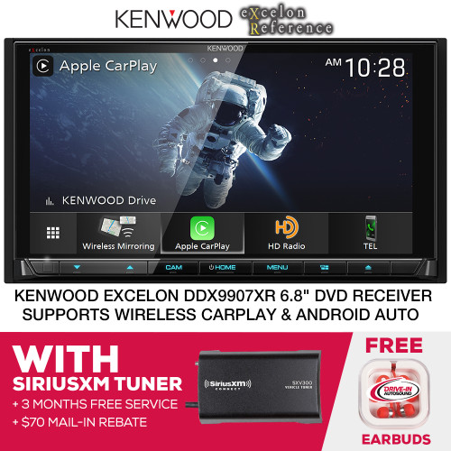Kenwood eXcelon DDX9907XR 6.8" DVD Carplay & SiriusXM Tuner Kenwood eXcelon DDX9907XR 6.8" DVD Carplay & SiriusXM Tuner