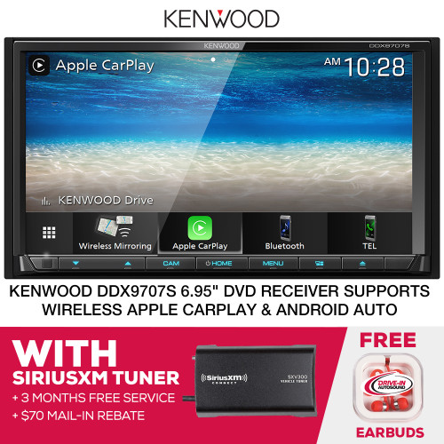 Kenwood DDX9707S 6.95" DVD Multimedia Apple CarPlay & SiriusXM Tuner
