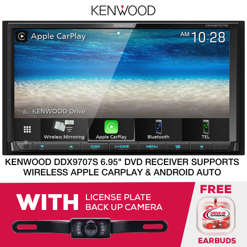 Kenwood DDX9707S 6.95" DVD Multimedia Apple CarPlay & License Plate Cam