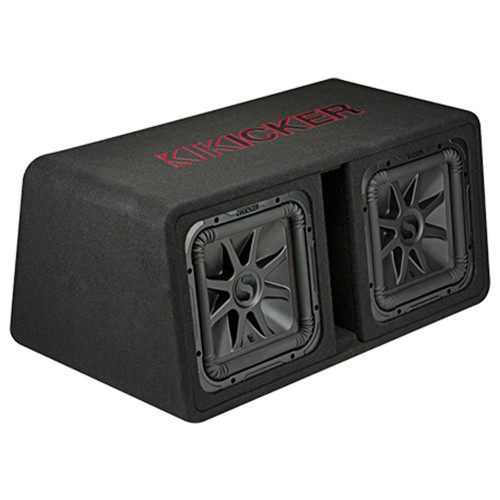 Kicker 45DL7R122 Dual Subwoofers in the CWR Style Vented Enclosure, 2-Ohm, 1200W