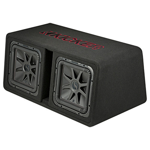 Kicker 45DL7R122 Dual Subwoofers in the CWR Style Vented Enclosure, 2-Ohm, 1200W