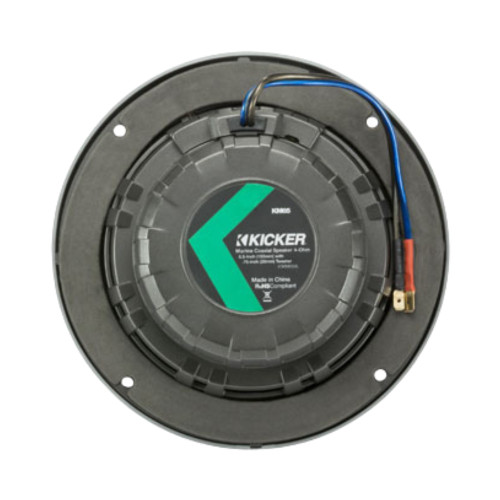 Kicker 45KM654 6-1/2" Marine Speakers 4 ohm with Charcoal and White Grilles