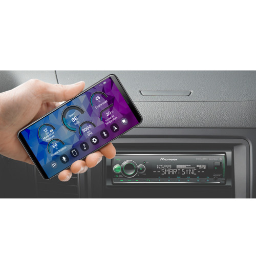 Refurbished Pioneer MVH-S522BS 1-DIN Audio Media w/ Built-in Bluetooth