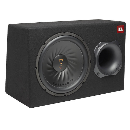 JBL BassPro 12 Ported Powered subwoofer with 12" sub and 150-watt amp JBL BassPro 12 Ported Powered subwoofer with 12" sub and 150-watt amp