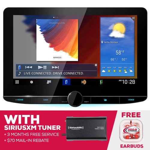 Kenwood eXcelon DMX1057XR 10.1" Floating Multimedia & SiriusXM Tuner Kenwood eXcelon DMX1057XR 10.1" Floating Multimedia & SiriusXM Tuner