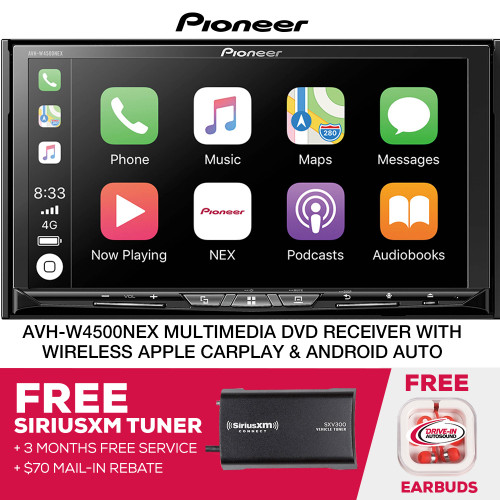 Refurbished Pioneer AVH-W4500NEX 7" 2-DIN DVD Receiver w/ Satellite Radio Tuner Refurbished Pioneer AVH-W4500NEX 7" 2-DIN DVD Receiver w/ Satellite Radio Tuner